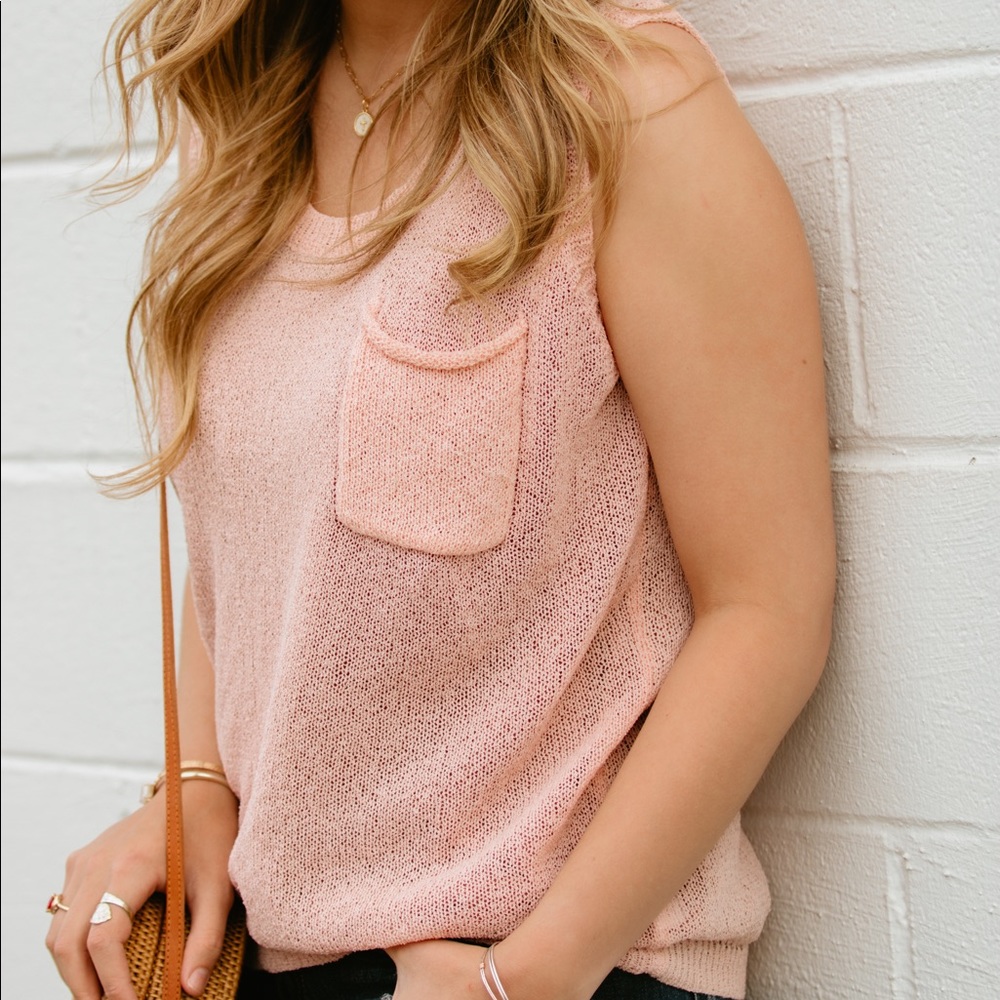 Slouchy Knit Sweater Tank